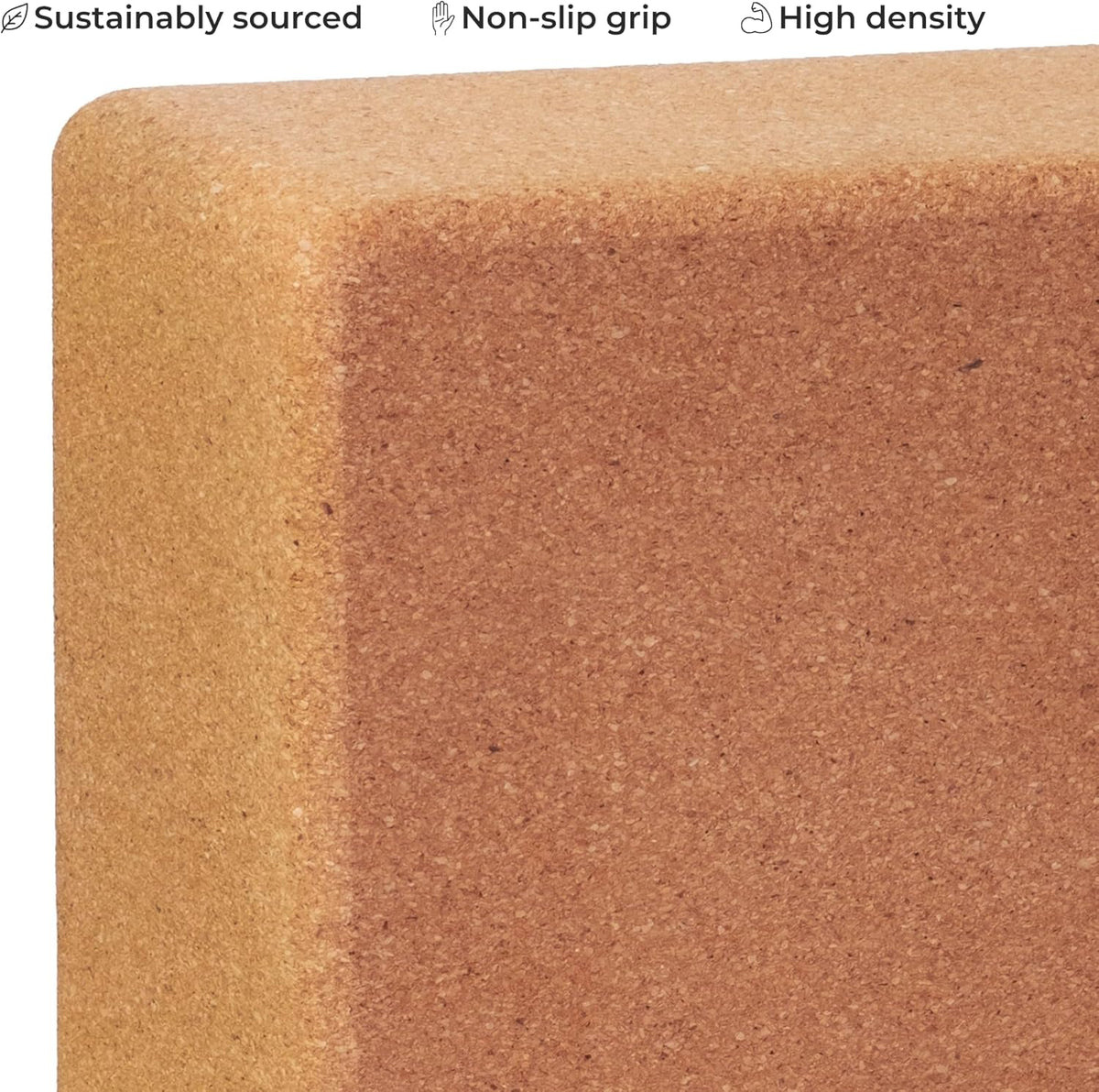 Cork Yoga Blocks 2 Pack – High Density Natural Cork Blocks for Yoga, Pilates, Stretching, Balance & Flexibility