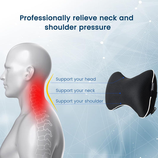 Portable Inflatable Travel Neck Pillow for Airplane, Car & Office
