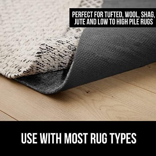 Felt with Rubber Stay in Place Slip Resistant Rug Pad, 1/8 inch Thick, 2x3 FT Protective Padding Under Area Rugs, Cushioned Gripper Pads, Carpet Runners, Hardwood Floors Protection