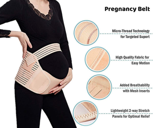 Pregnancy Belly Band - 3 in 1 Belly Bands for Pregnant Women,Elastic Belly Band for Pregnancy, Maternity Belt Waist Care Binder Brace Prenatal Protector, Pregnancy Belt Belly Support for Pain Relieve, Mothers Day Gifts,XL