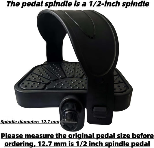Pro-Grade Exercise Bike Pedals - 9/16" & 1/2" Spindle, Adjustable Straps | Fits Peloton/Schwinn/Spin Bikes, Anti-Slip, 500lb Capacity