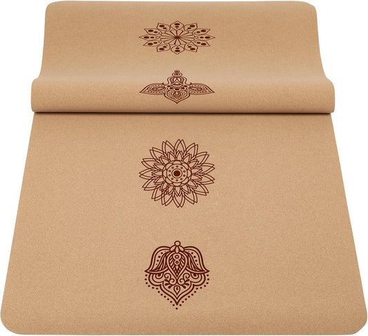 Premium Cork Yoga Mat Non Slip Thick Cork Exercise & Fitness Mat for Yoga, Pilates, & Home Workouts(72" x 24" x 5mm Thick)