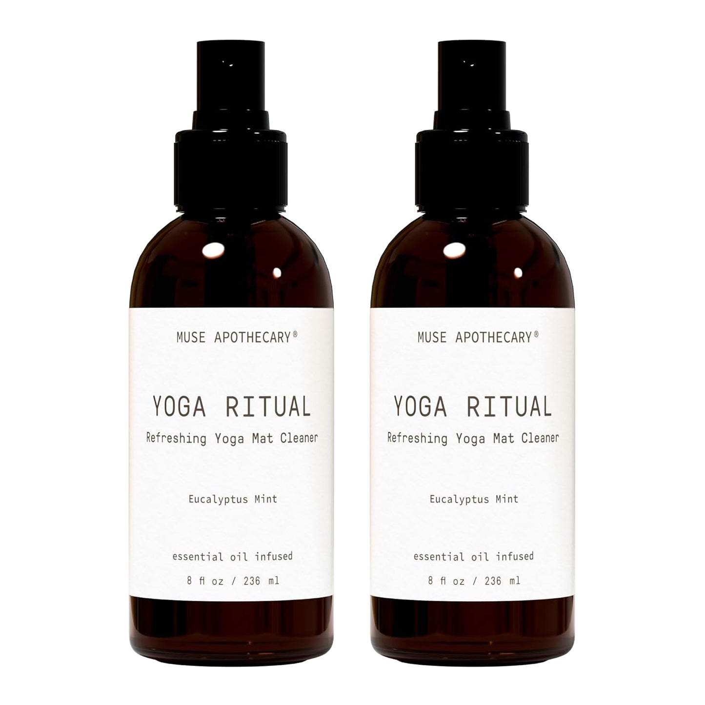 Yoga Ritual - Aromatic and Refreshing Yoga Mat Cleaner, 8 oz, Infused with Essential Oils - Eucalyptus Mint