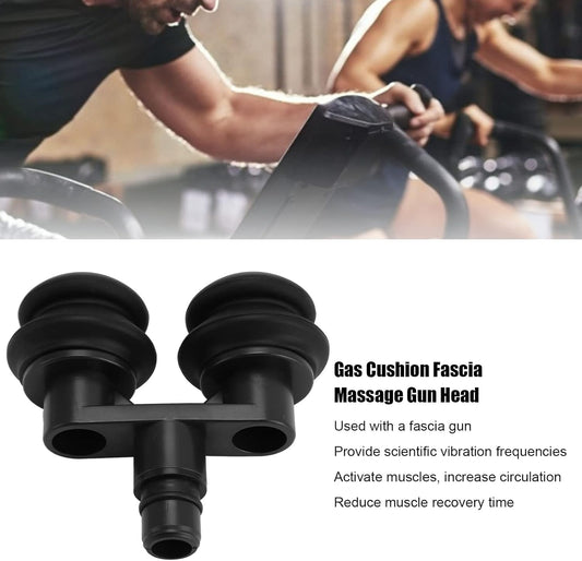 Muscle Massage Gun Head, 18mm Double Gas Cushion Fascia Massager Head with Soft Silicone Muscle Relaxant Accessories Gas Cushion Replacement Head