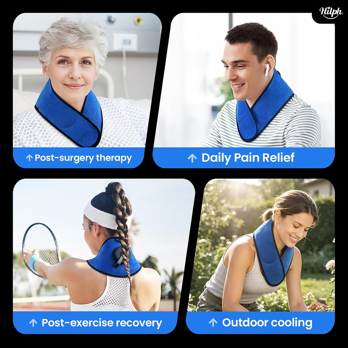 Refillable Neck Ice Pack, Wearable Neck Ice Bag, 2 Hours Long Lasting