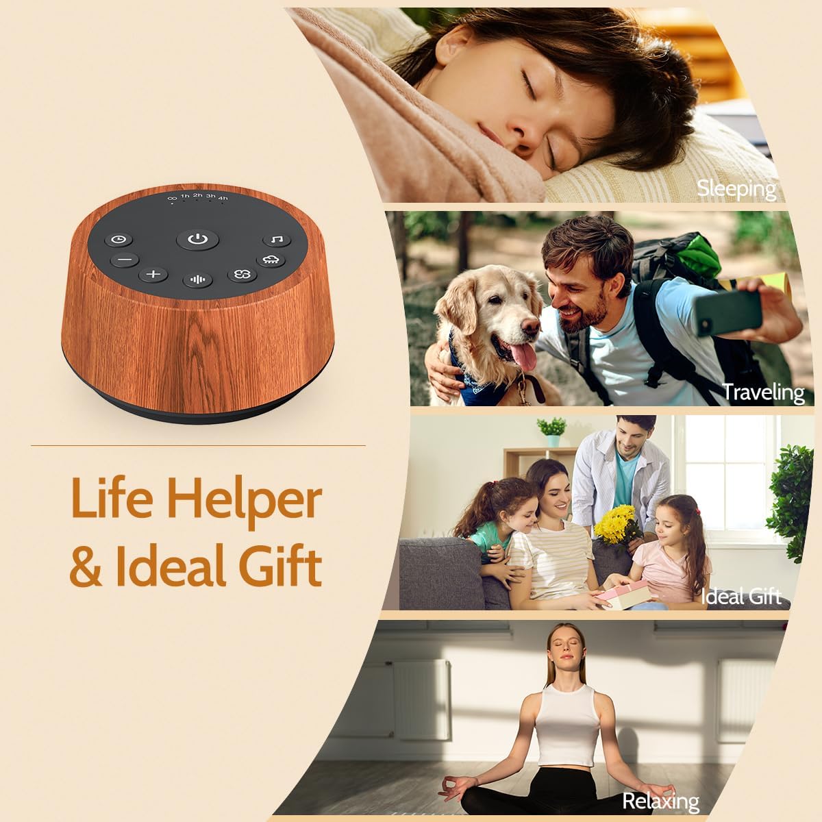 Sound Machines Sleep White Noise Machine with 25 Soothing Sounds 32 Volume Levels 5 Timers and 4 Sound Categories and Memory Function for Kids Adults and Home