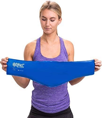 ColPac - Reusable Gel Ice Pack - Blue Vinyl - Neck Contour - 23 in (58 cm) - Cold Therapy for Neck, Shoulder, Upper Back for Headaches, Swelling, Bruises, Sprains, Inflammation
