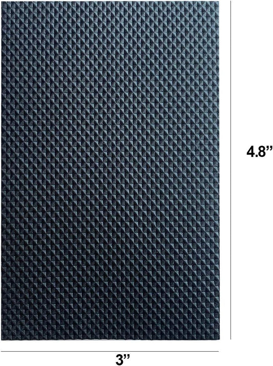 4-Pack Large EVA Foam Furniture Pads (3.93"x6.29"), Cut to Size Non Slip Grippers for Hardwood Floors, Heavy Duty Self-Adhesive Anti Skid Slide Stopper Mat for Sofa, Recliner, Bed