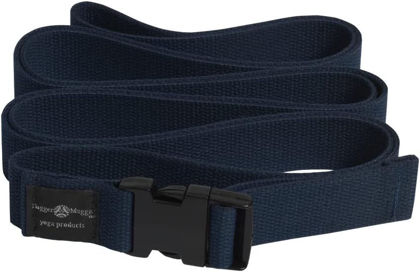 Quick-Release 10 ft. Yoga Strap - Gray - Super Strong Cotton, Easy to Attach and Release, Easily Adjustable