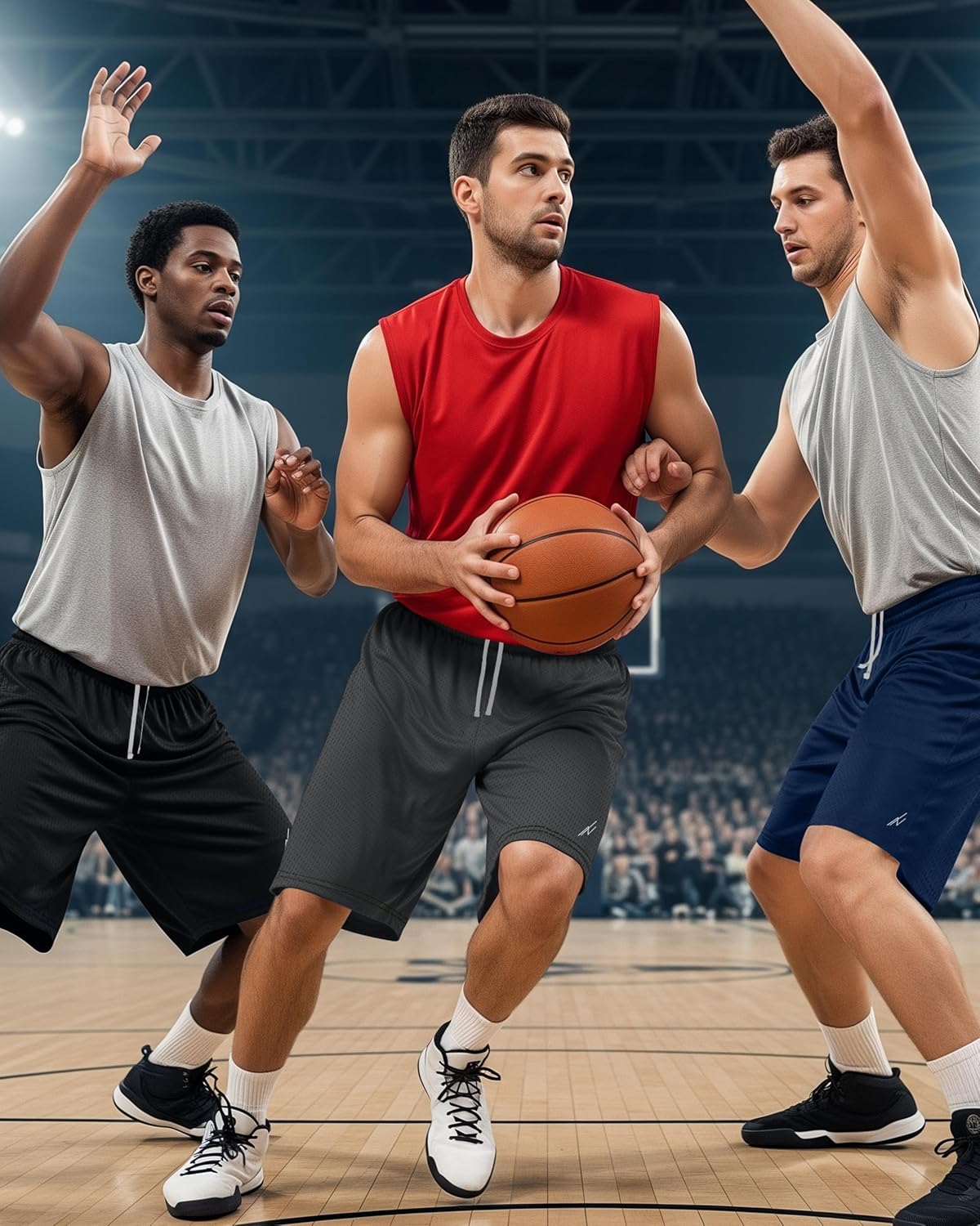 Multi Pack Men's Athletic Shorts Quick Dry Lightweight Workout Running Gym Shorts with Pockets