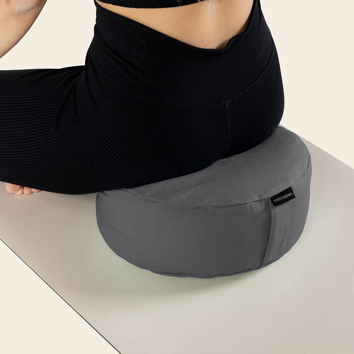 Sedona Zafu Meditation Cushion Filled w/Buckwheat Hulls - Yoga Pillow for Meditation Practices - Machine Washable 100% Cotton Cover & Durable Carry Handle, Round