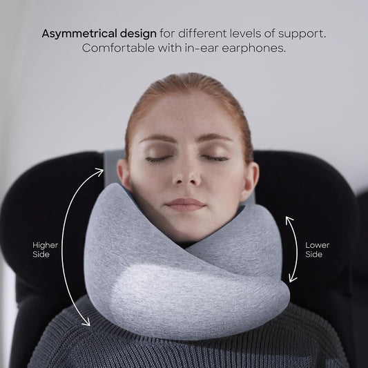 GO Travel Pillow, 360° Memory Foam Support, Soft & Washable