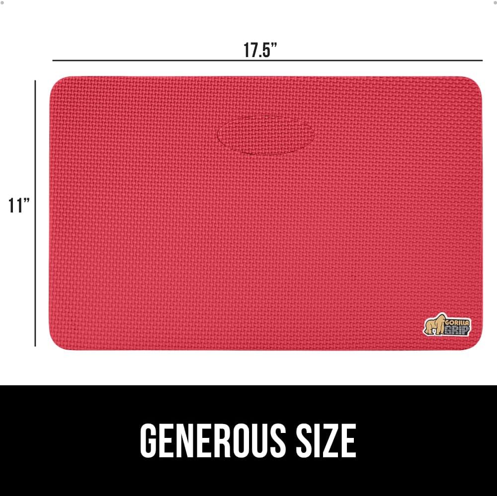 ® Extra Thick Patent Pending Supportive Foam Kneeling Pad, Large Cushion Knee Pads for Gardening, Baby Bath Time, Dirt and Water Resistant, Workout and Garden Supplies, 17.5x11, Black