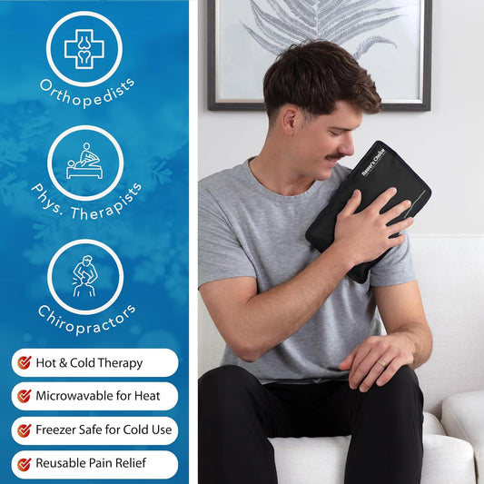 Gel Soft Flexible Ice Pack for Injuries Reusable - (Large: 11"x14.5") for Hip, Shoulder, Knee, Back - Comfy Cold Pack Compress for Swelling, Bruises, Surgery