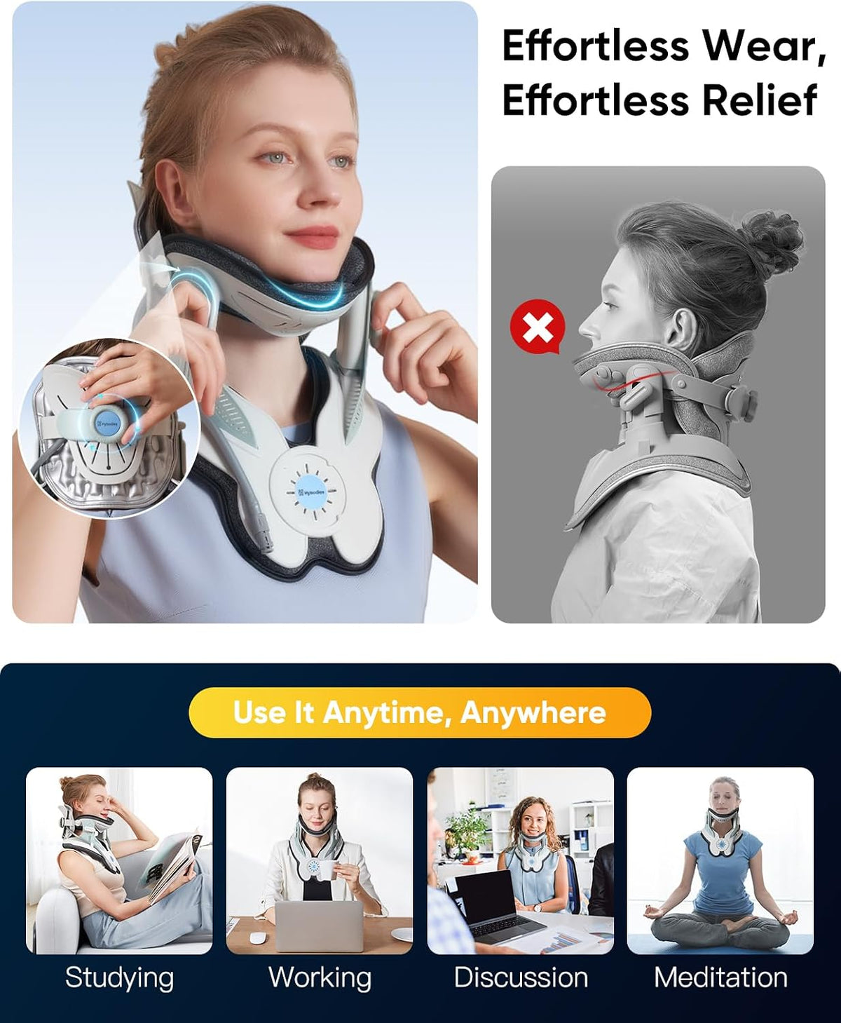 Cervical Neck Traction Device with Air Collar