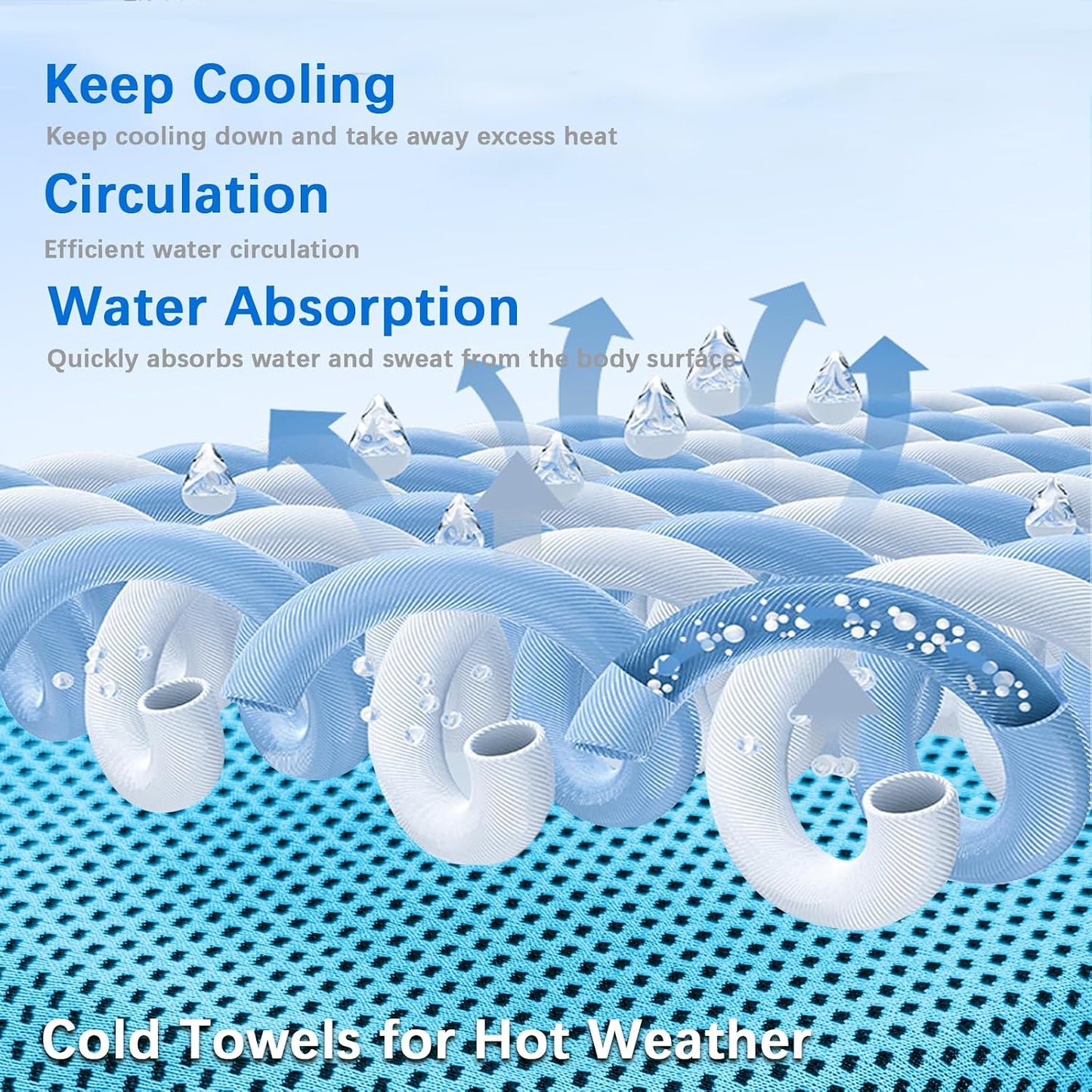 4 Packs Soft Breathable Cooling Towels for Neck and Face(40"x12")