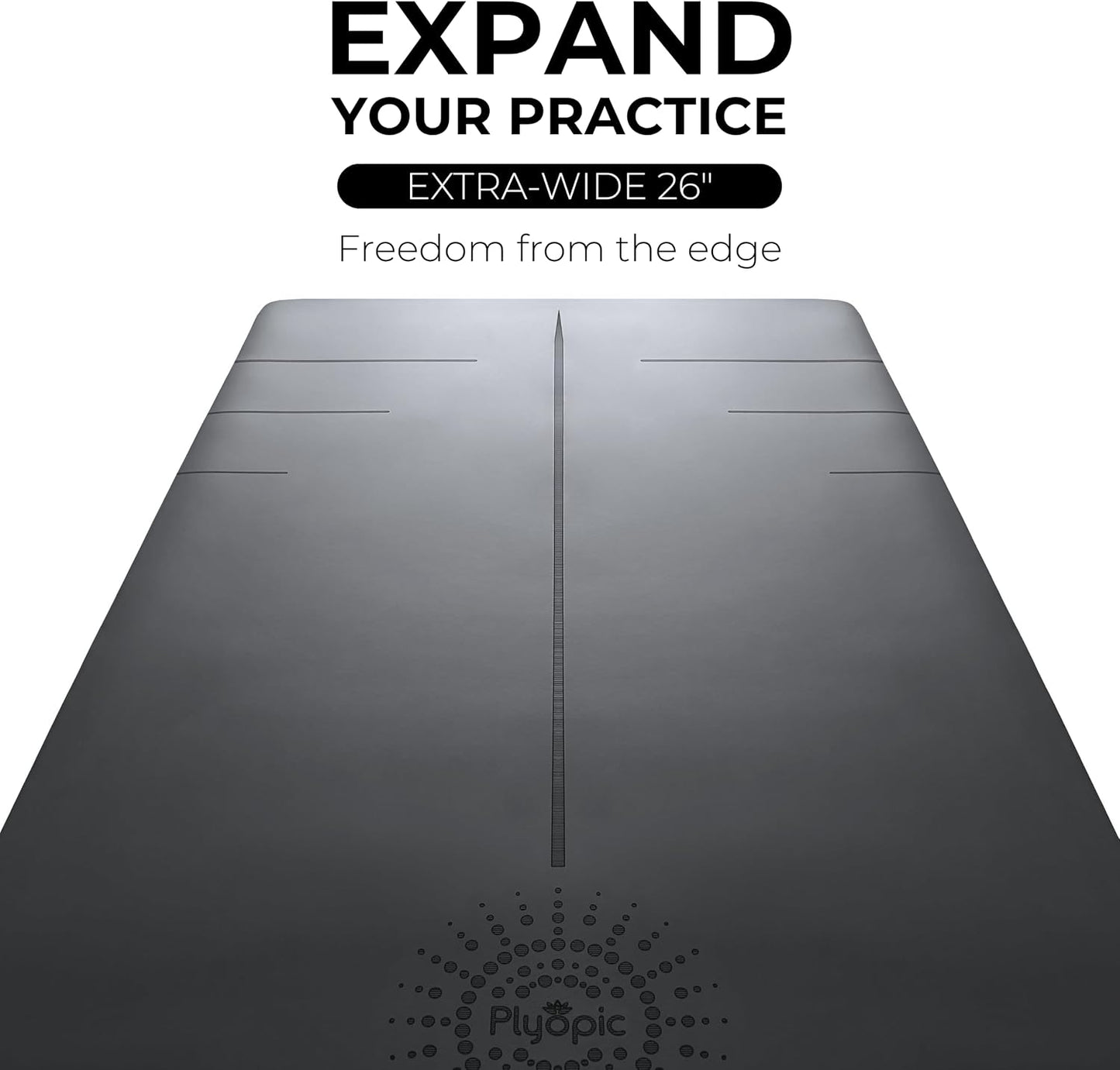 Ultra Grip Pro Yoga Mat – Extreme Non-Slip Grip for Dry & Sweaty Practice, Alignment Lines, Cushioned Support, Extra Wide 72 x 26 in, for Yoga, Pilates & Hot Yoga