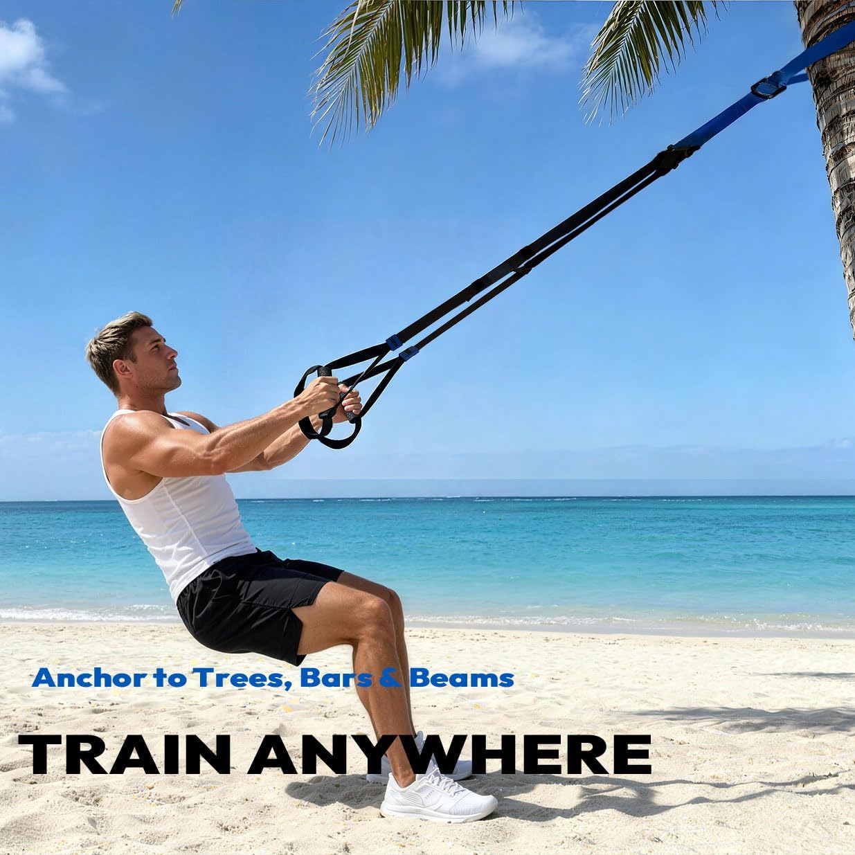 Suspension Straps with Built-in Door Anchor, 700 lb Capacity