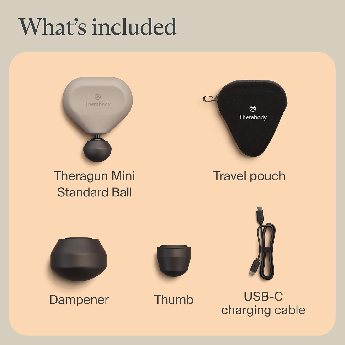 Therabody Mini 3rd Gen Massage Gun | Travel Essential, Black