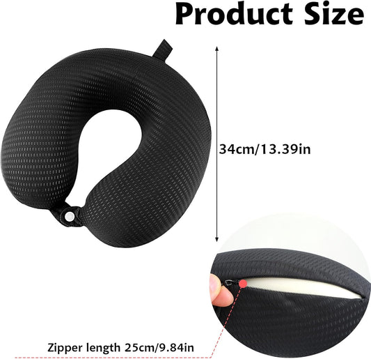 Neck Pillow Replacement Cover Travel U Neck Pillow Case Cover Travel Neck Pillow Cover Pillow, 13.39‘’ U Shaped Neck Pillow Washable Cover, Airplane Pillow Cover (Only Pillow Covers, no Filler)