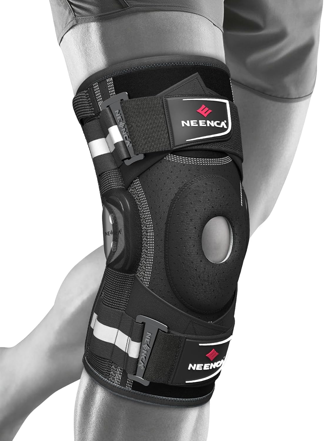 Professional Knee Brace for Knee Pain, Hinged Knee Support with Patented X-Strap Fixing System, Medical for Pain Relief, Arthritis, Meniscus Tear, ACL, PCL, MCL, Runner, Sport