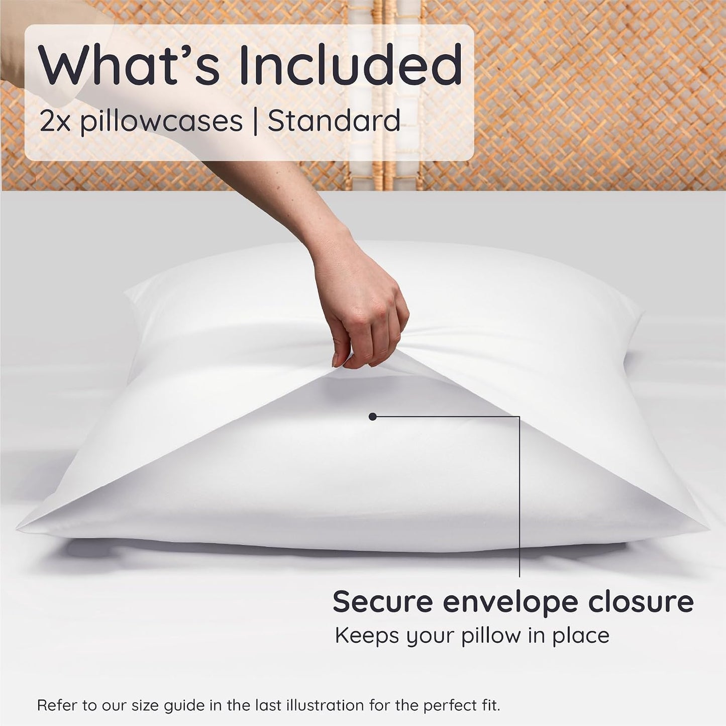 100% Viscose Derived from Bamboo Pillowcase Standard Size – Set of 2 Cooling Pillow Cases Standard Size, Breathable & Anti Acne Pillowcase, Cooling Pillow Cover, Envelope Closure (Sea Glass)