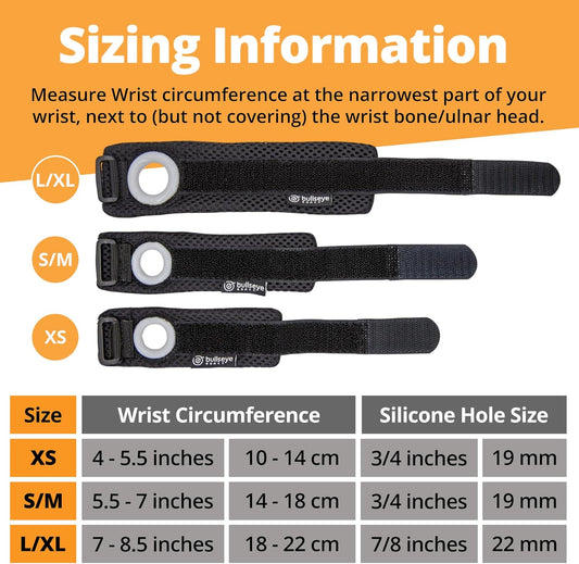 BULLSEYE TFCC Tear Wrist Brace – Adjustable Wrist Band with Silicone Ring Stabilizer for Ulnar-Sided Pain, DRUJ Instability, Tendinitis, Pinky-Side & Repetitive Injury Support – S/M (5.5-7 in)
