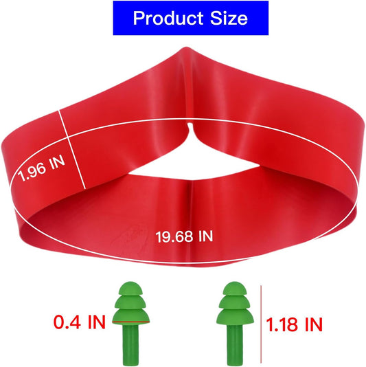 3 PCs Swimming Ankle Strap with 1 Pair Earplug, Rubber Pulling Ankle Band Aquatic Resistance Belt for Swimming Training Legs Resistance Strength Exercise
