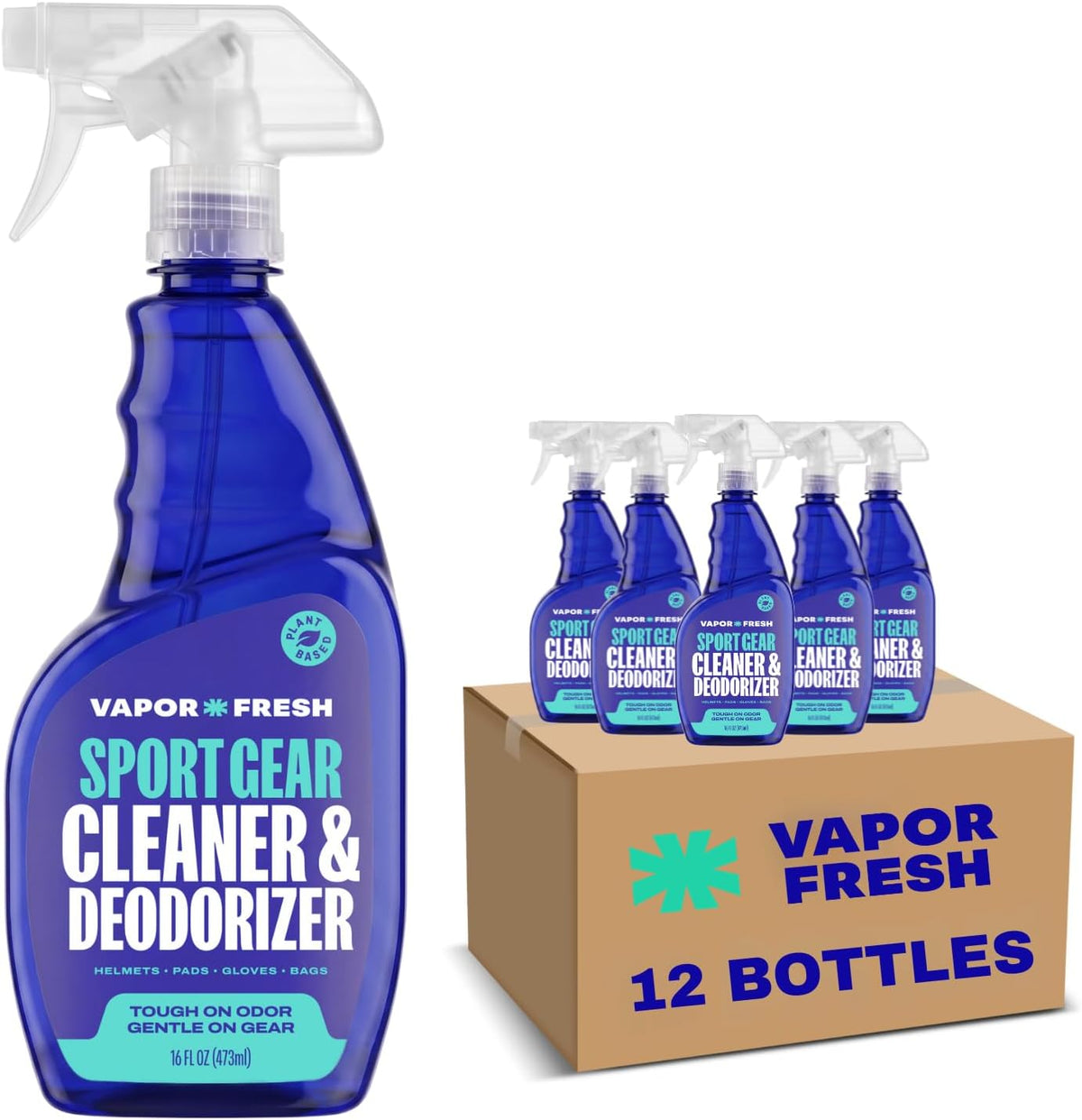 Sports Cleaner and Deodorizer - For Boxing Gloves, Sports Pads, Helmets, Gym Bags, Gym Equipment and More - Naturally Powered By Plants, 16 Fl Oz (1-Pack)