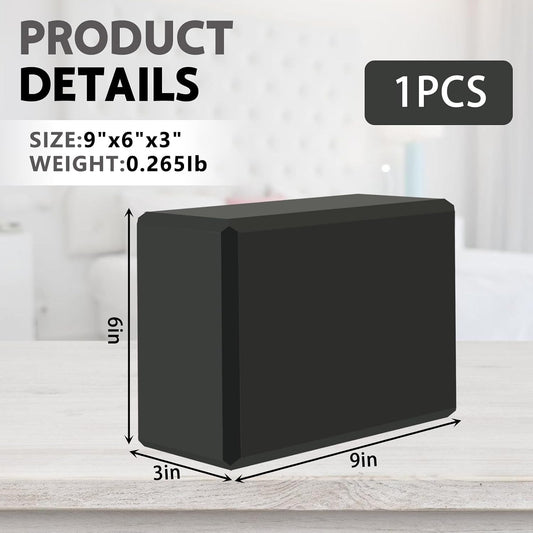 9"x6"x3" Yoga Blocks, Soft Non-Slip Surface Premium Foam Blocks, Supportive, Lightweight, Odor Resistant, Yoga Accessories for Pilates Meditation General Fitness Stretching Toning