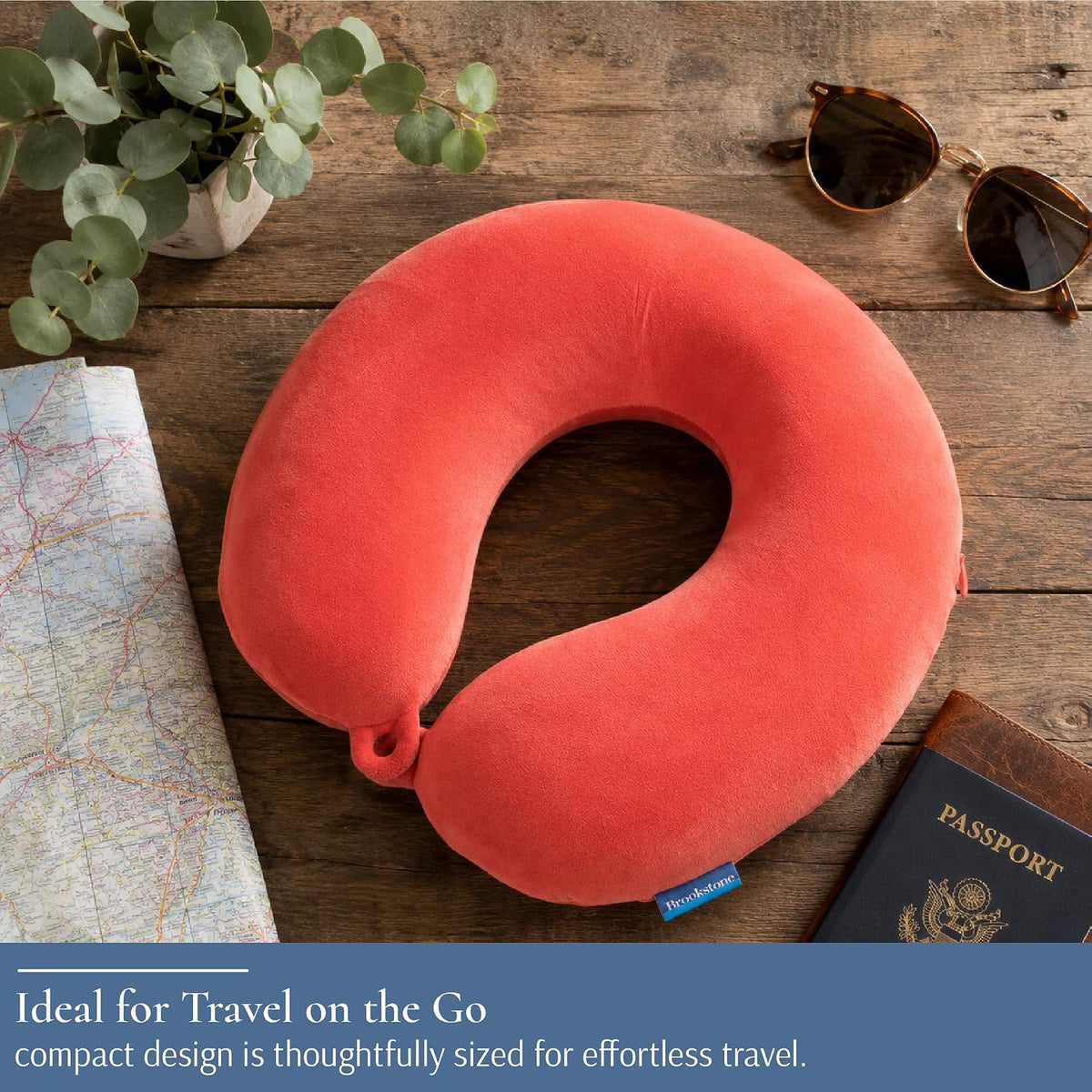 Travel Neck Pillow - Lightweight U-Shaped Memory Foam Travel Pillow for Airplane, Car Travels & Sleeping, Blue