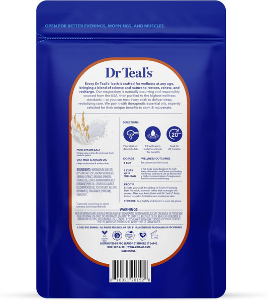 Epsom Salt Magnesium Soak, Soothe & Comfort with Oat Milk & Argan Oil, 3 lbs