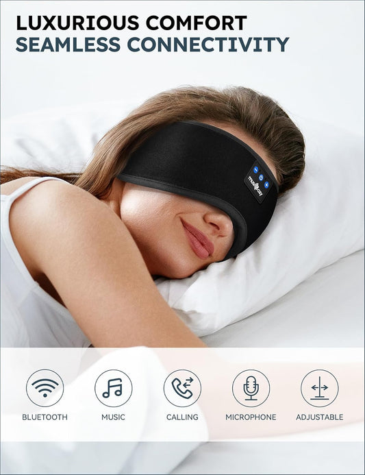 Bluetooth 5.4 Sleep Headphones Sleeping Eye Mask Earbuds Headband