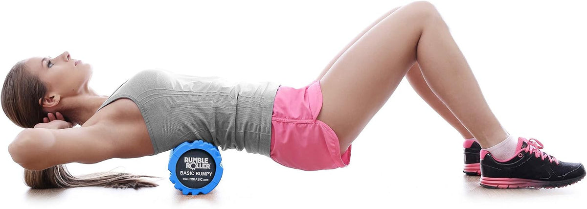 Basic Bumpy Foam Roller, Solid Core EVA Foam Roller with Grid/Bump Texture for Deep Tissue Massage and Self-Myofascial Release