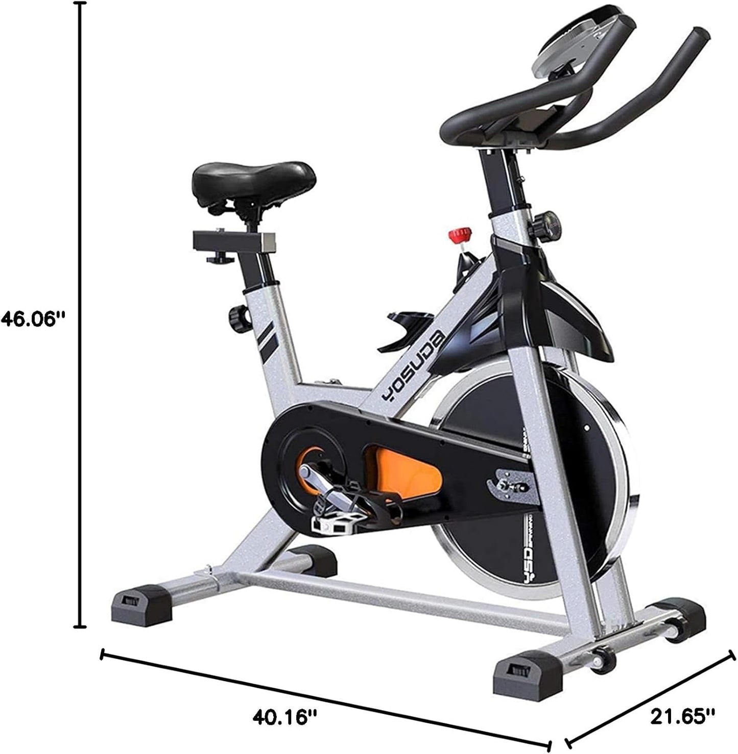 Exercise Bike, Brake Pad Stationary Bike for Home with Exclusive App, Magnetic Indoor Cycling Bike with 300 lb Weight Capacity, Low Noise, Tablet Holder and Fitness Courses for Weight Loss