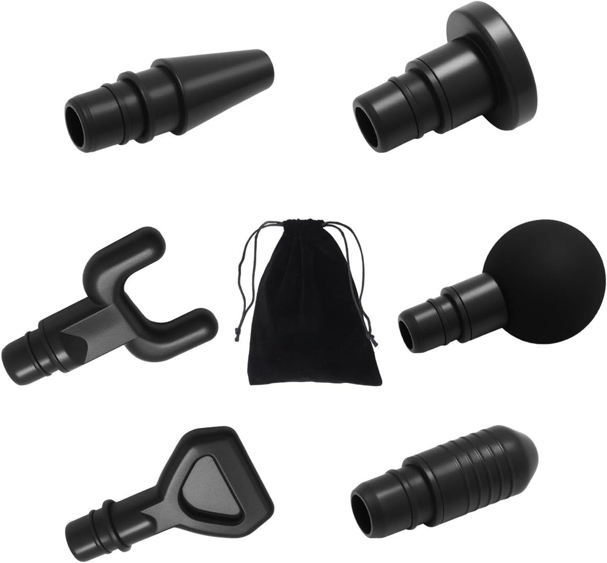 6 pcs Massage Gun Heads, Muscle Massager Gun Attachment, Deep Tissue Assorted Functions Relaxation Tool for Athletes and Fitness Enthusiasts, Replacement for Hypervolt Go