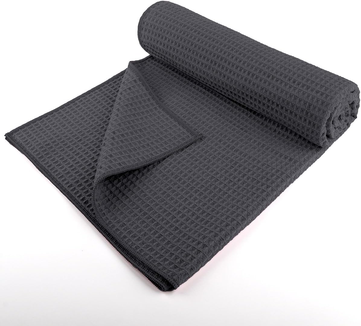 Hot Yoga Towels 2 Pack, (26.5" x 72") Non-Slip & Ultra-Absorbent Microfiber Yoga Mat Towels for Hot Yoga, Pilates, Exercise, Fitness, Bikram and Workout, Blue/Pink