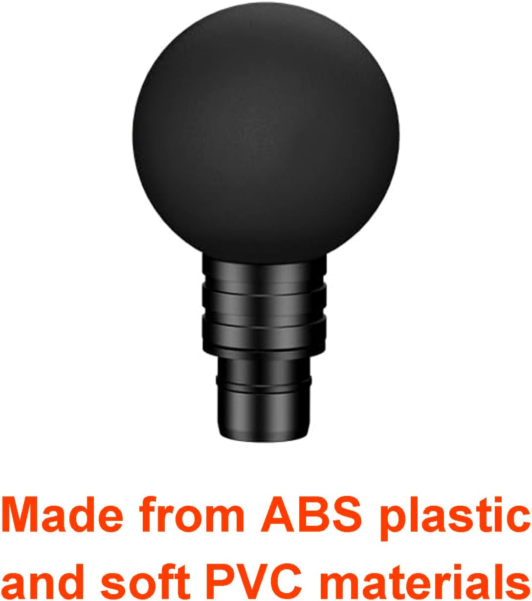 Massage Gun Heads,2 PCS Round-Head Massage Gun Attachments,0.75 Inch Diameter Massage Gun Replaceable Soft Heads,19mm Diameter Muscle Massager Attachments for Back Massager Exchanging