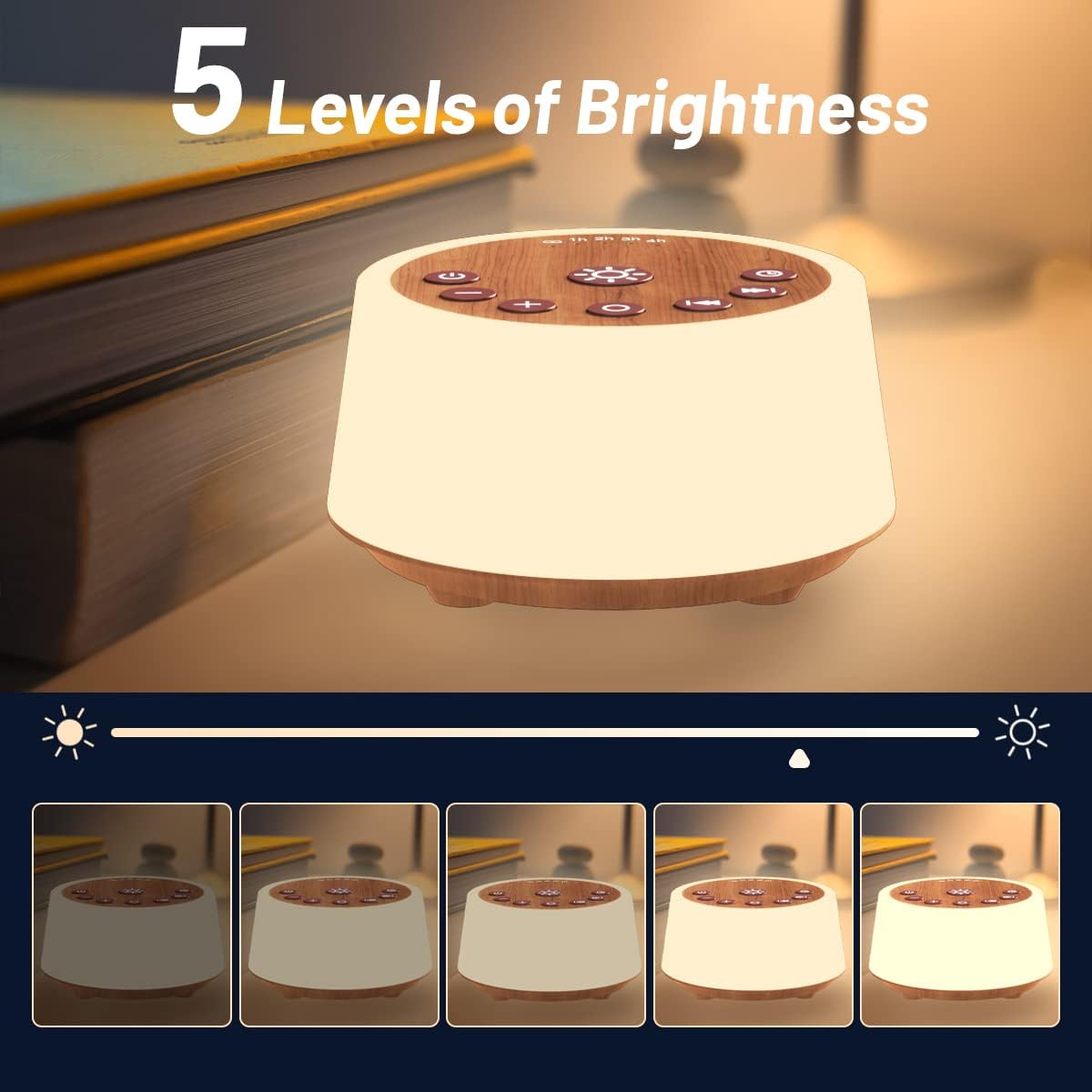 Sound Machines with 10 Colors Night Light 25 Soothing Sounds and Sleep White Noise Machine 32 Volume Levels 5 Timers Adjustable Brightness Memory Function for Adults Kids Baby