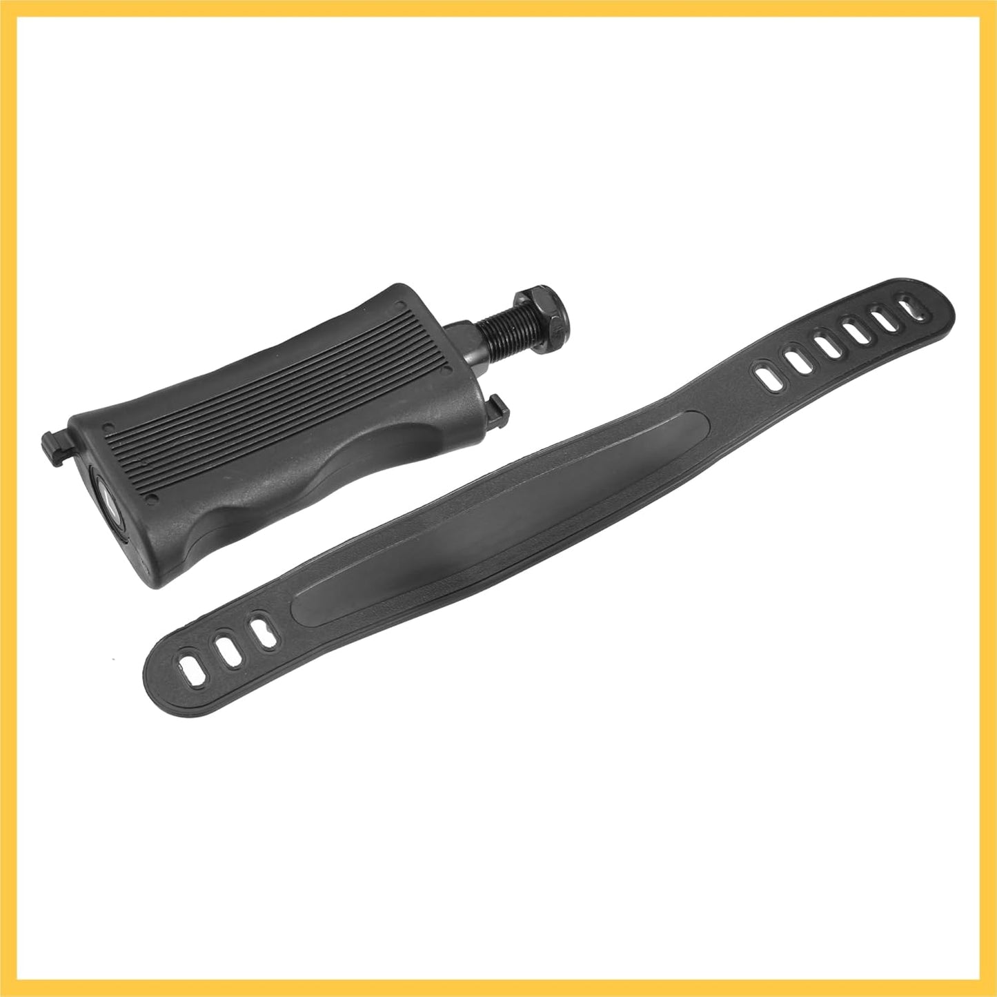 1 Pair Exercise Bike Pedals with Straps 1/2 Inch Spindle Cycling Parts 12.7mm Spindle Black Auto Replacement Parts