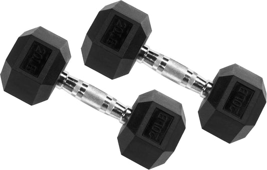 Rubber Coated Hex Dumbbell Set with Storage Rack, 100/150/200/550 LB Hand Weight Set with Anti-Slip Grip for Home Gym