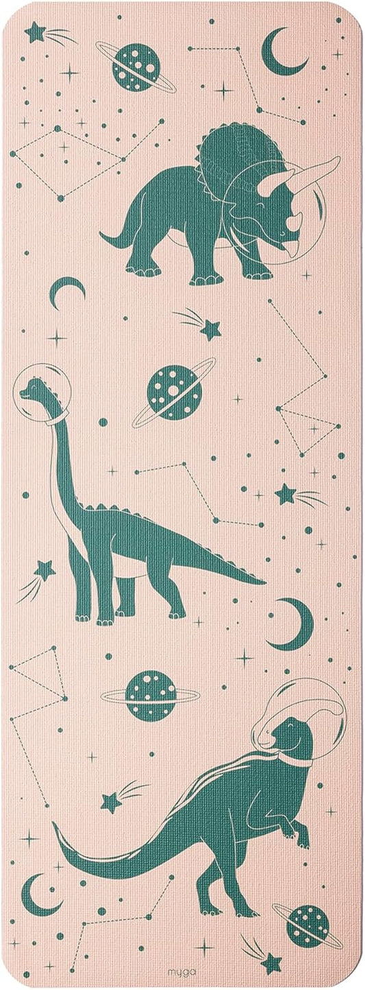 Silk Print Kids Yoga Mat,Non-Slip Yoga Mat for Childrens Exercise, Fitness, Yoga and Mindfulness Lightweight, Easy Clean Play Mat for Girls and Boys