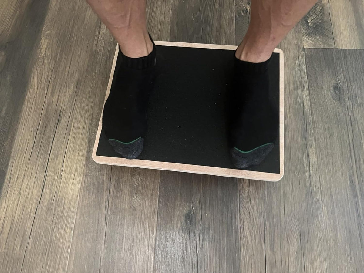 Wooden Wobble Board for Adults - Anti-Slip Balance Board for Stand-Desk Core Strength Therapy
