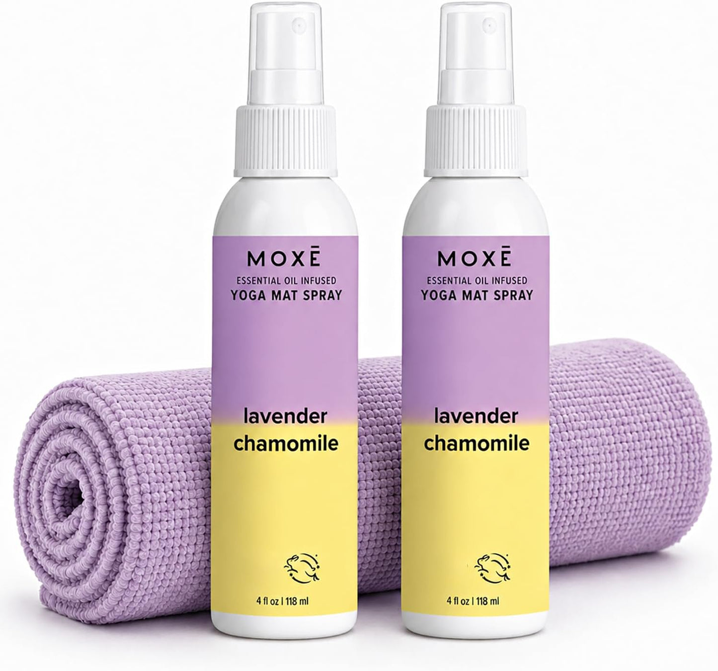Yoga Mat Cleaner Spray, Rosemary & Lemon Essential Oils, 4oz | Plant-Based Cleaner Refreshes and Deodorizes Yoga Mats and Exercise Equipment; Non-Toxic Formula for Home, Studio Or Gym Use