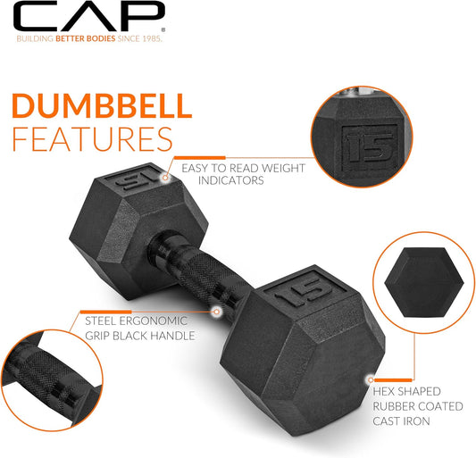 150 LB Dumbbell Set with 2-Tier Rack, Rubber Hex Free Weights Set, Home Gym Weight Set with Horizontal Storage Rack for Strength Training