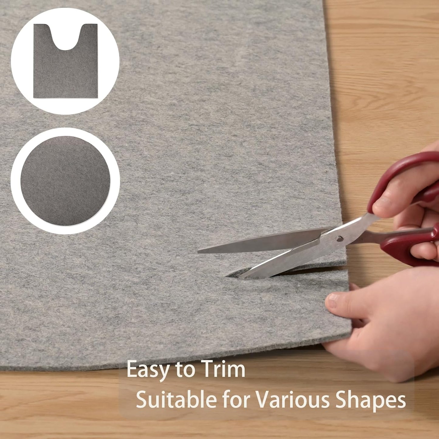Non Slip Rug Pad 3x5 Feet Carpet Padding, Under Rug Padding Cushioned for Hardwood Floors, Thick Felt Cushion Carpet Pads for Area Rugs Non Skid Backing Runner Rug Mat