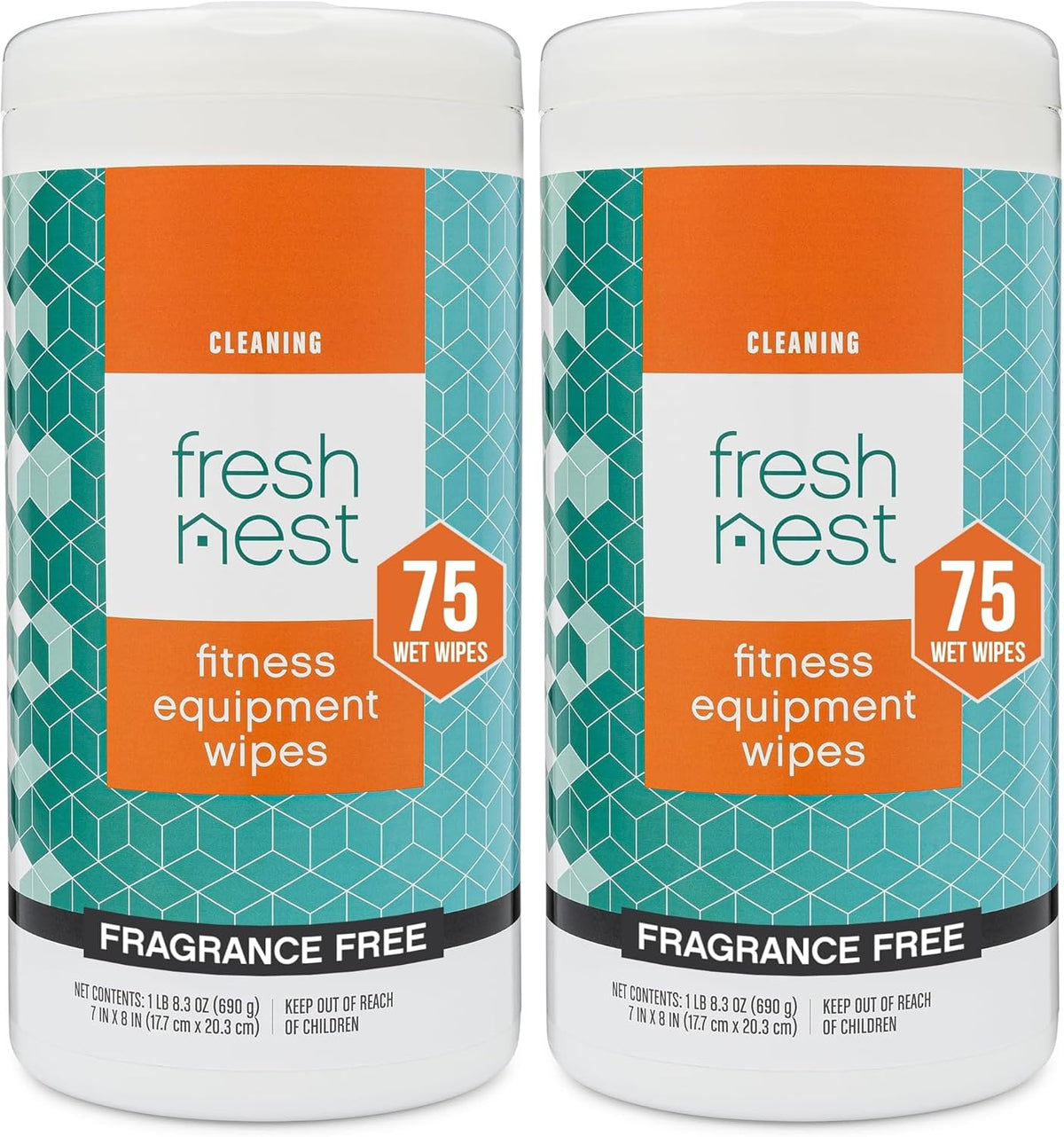 Fitness Equipment Wipes - Cleaning Wipes for Yoga Mats, Pilates Studios, Gyms, Peloton & Cycle Bikes, Spas - Fragrance-Free Wipes Surface Cleaning for Home, Office, Gym 75-Count