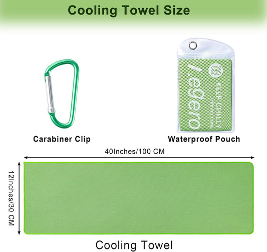 4Pack Cooling Towel 40"x12" Cooling Neck Wraps,Soft Breathable ChillyTowel