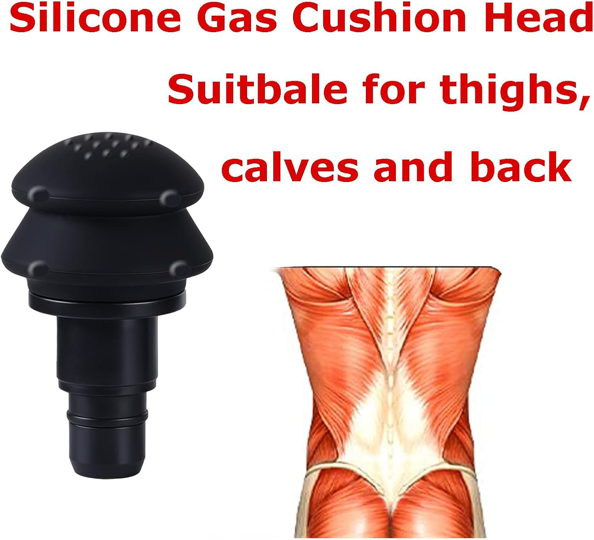 Massage Gun Heads, 2 PCS Silicone Gas Cushion Heads Massage Gun Attachments, 0.75 Inch Diameter Replaceable Soft Head, 19mm Diameter Muscle Massager Attachments for Back Massager