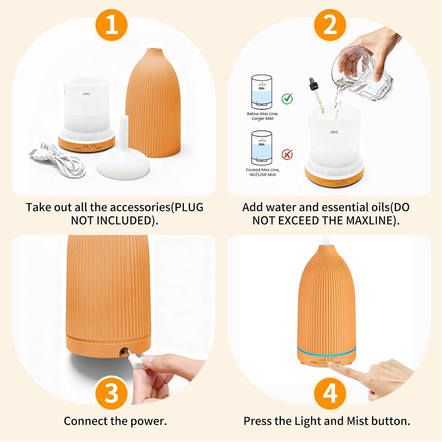 150mL Essential Oil Diffusers for Home Aromatherapy Diffuser